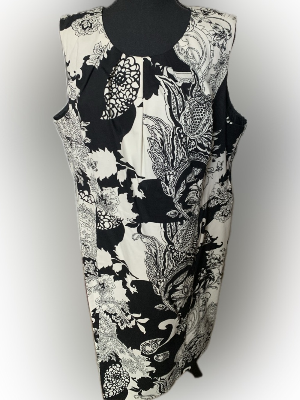 New with tags! Talbots Black and White Floral Print Dress